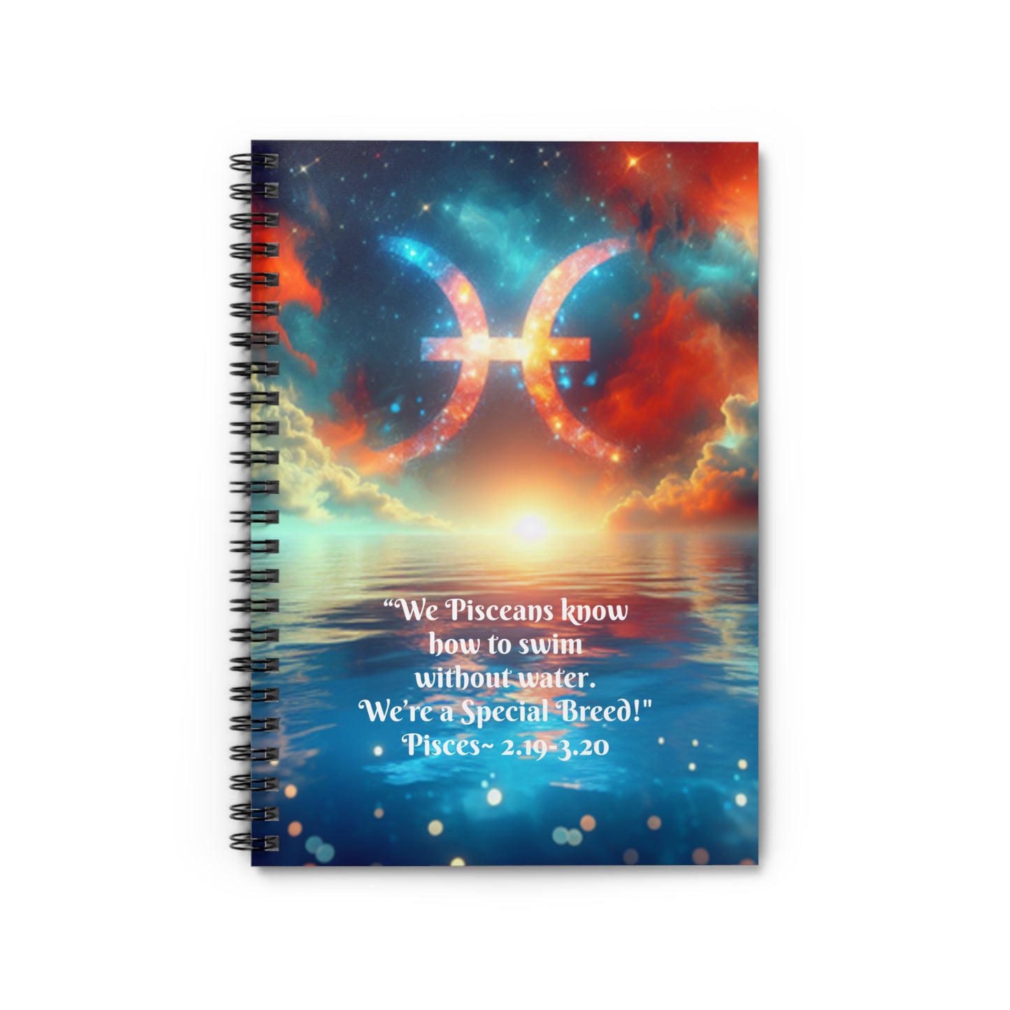 Pisces Spiral Notebook - Cosmic Design for Dreamers
