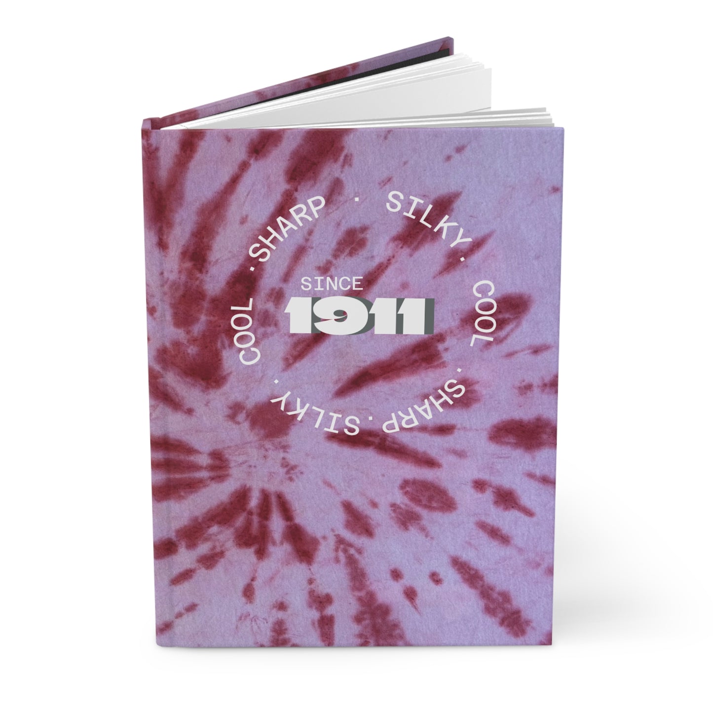 Crimson & Cream -Tie-Dye Hardcover Journal