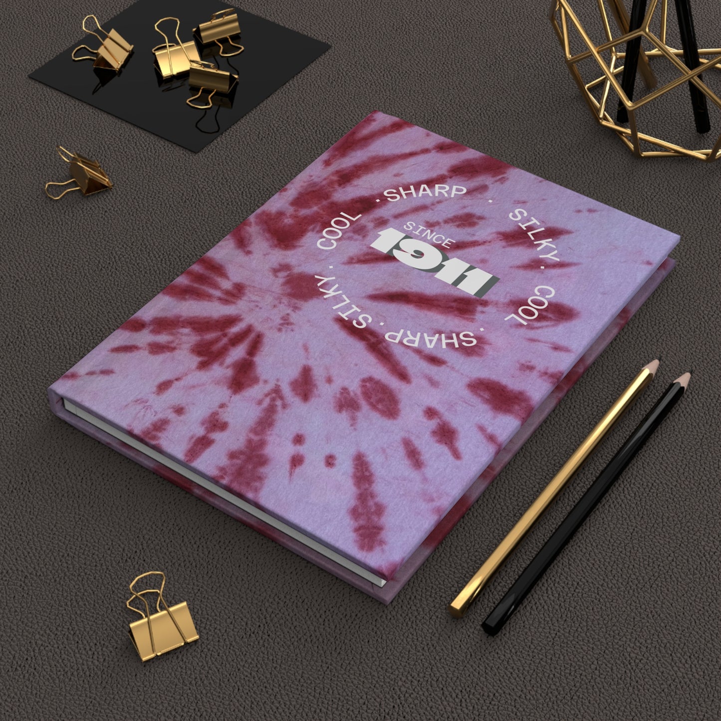 Crimson & Cream -Tie-Dye Hardcover Journal