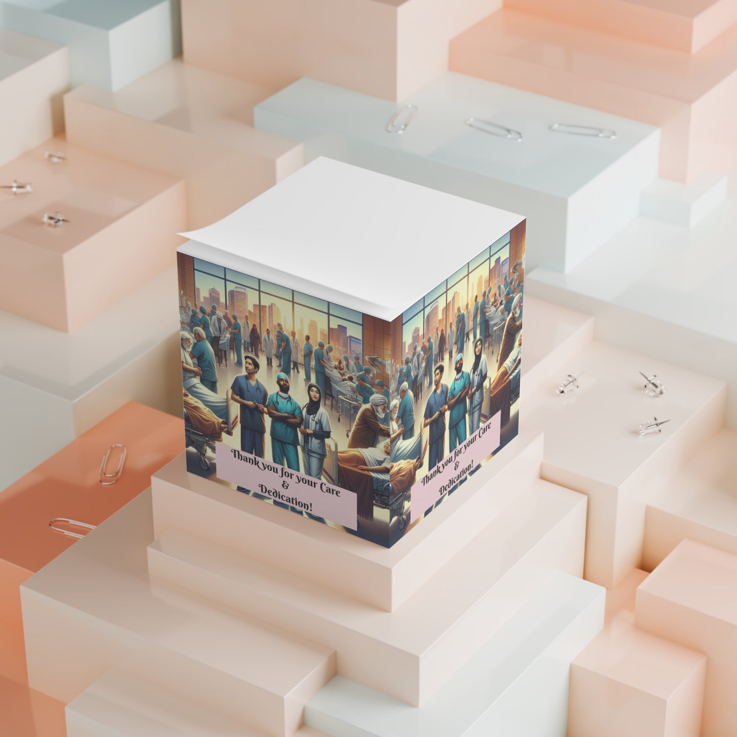 Thank You Note Cube for Healthcare Heroes