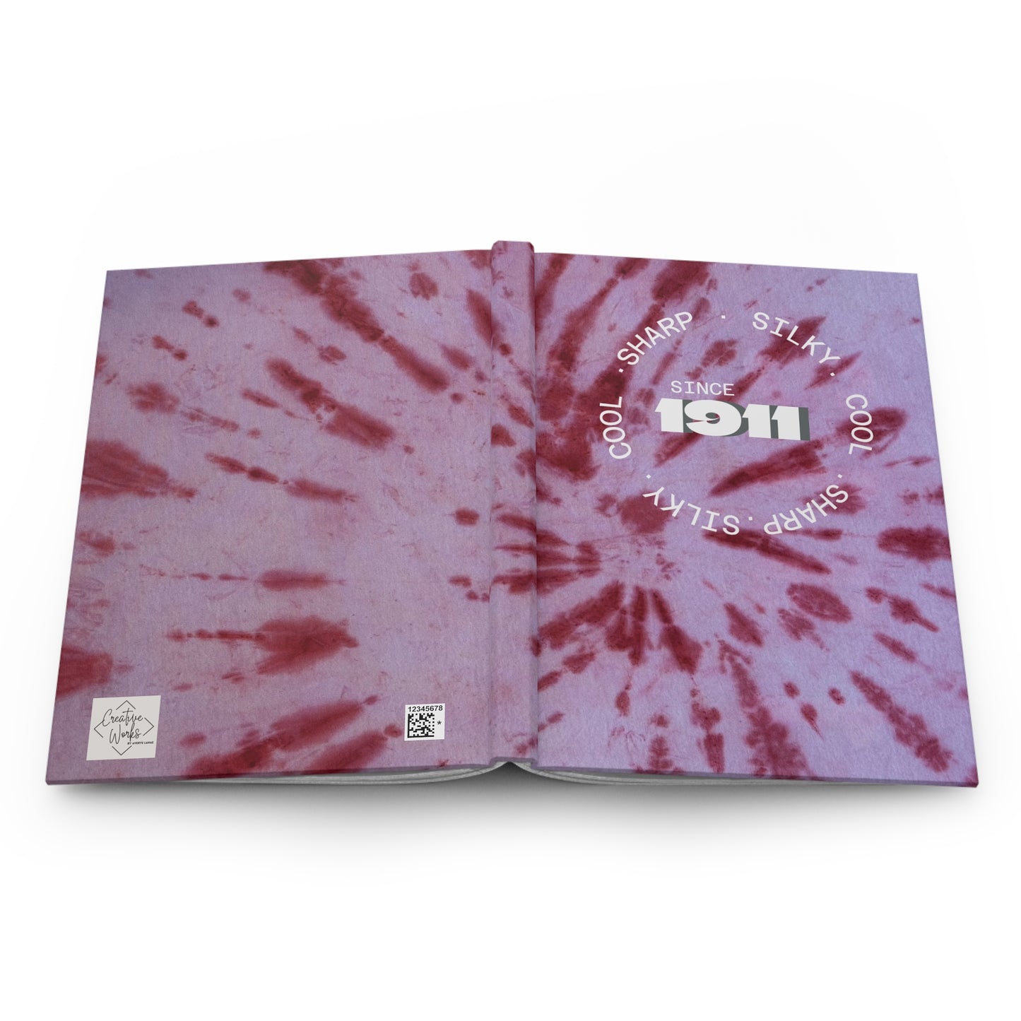 Crimson & Cream -Tie-Dye Hardcover Journal