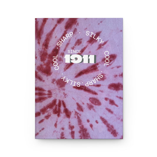 Crimson & Cream -Tie-Dye Hardcover Journal