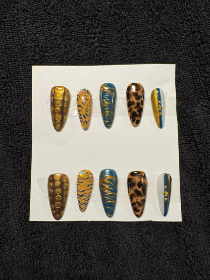 Golden Safari Fall Press-On Set