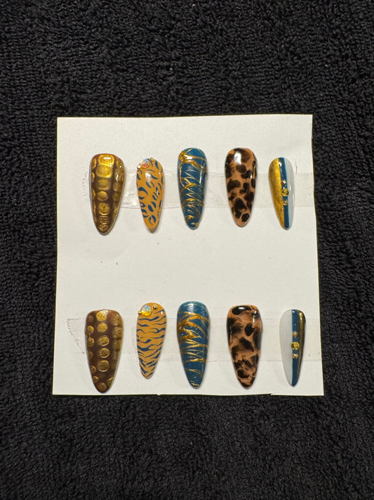 Golden Safari Fall Press-On Set