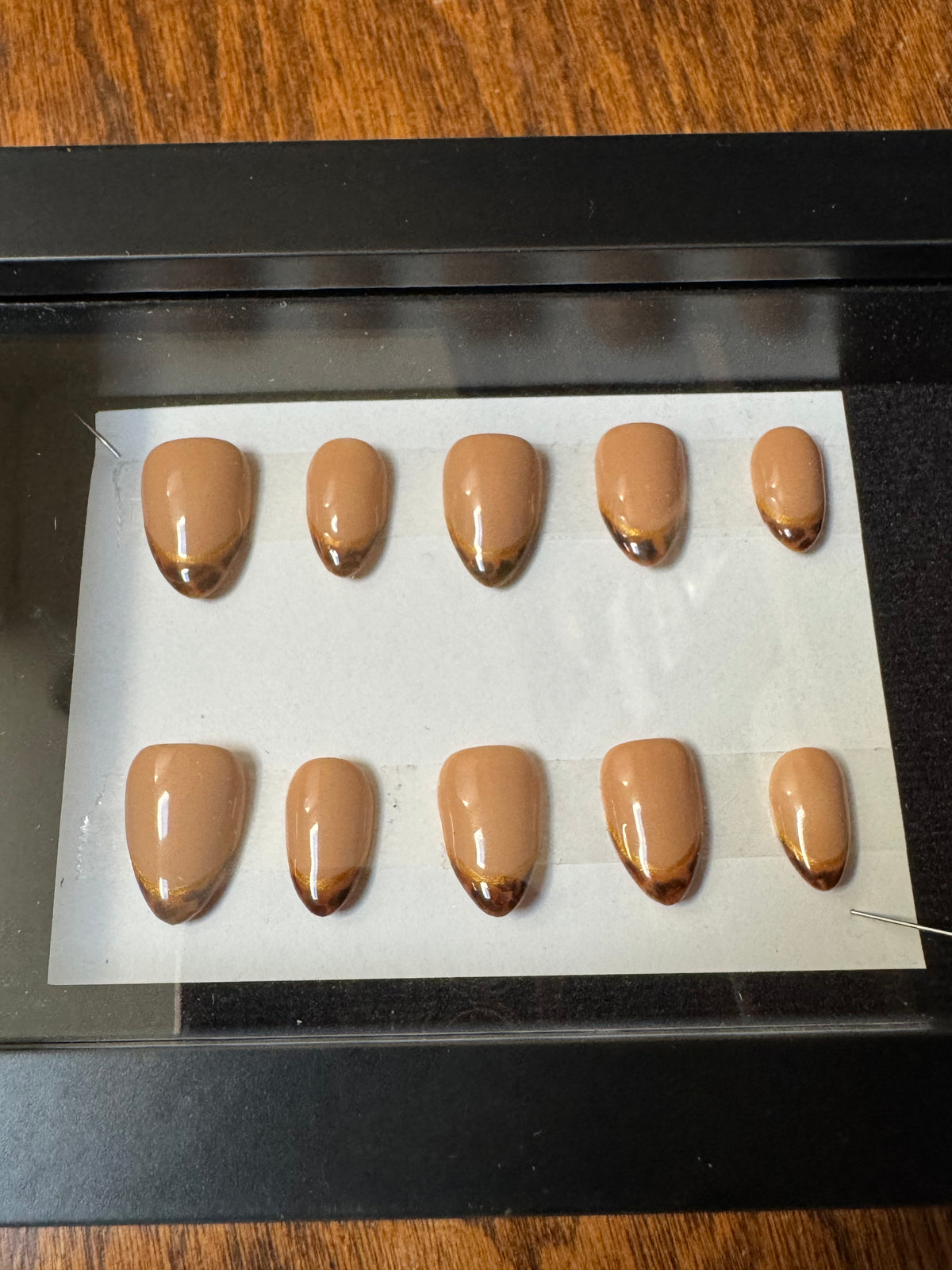 Tortoise Shell Luxe -Handmade French Tip Press-On Nails