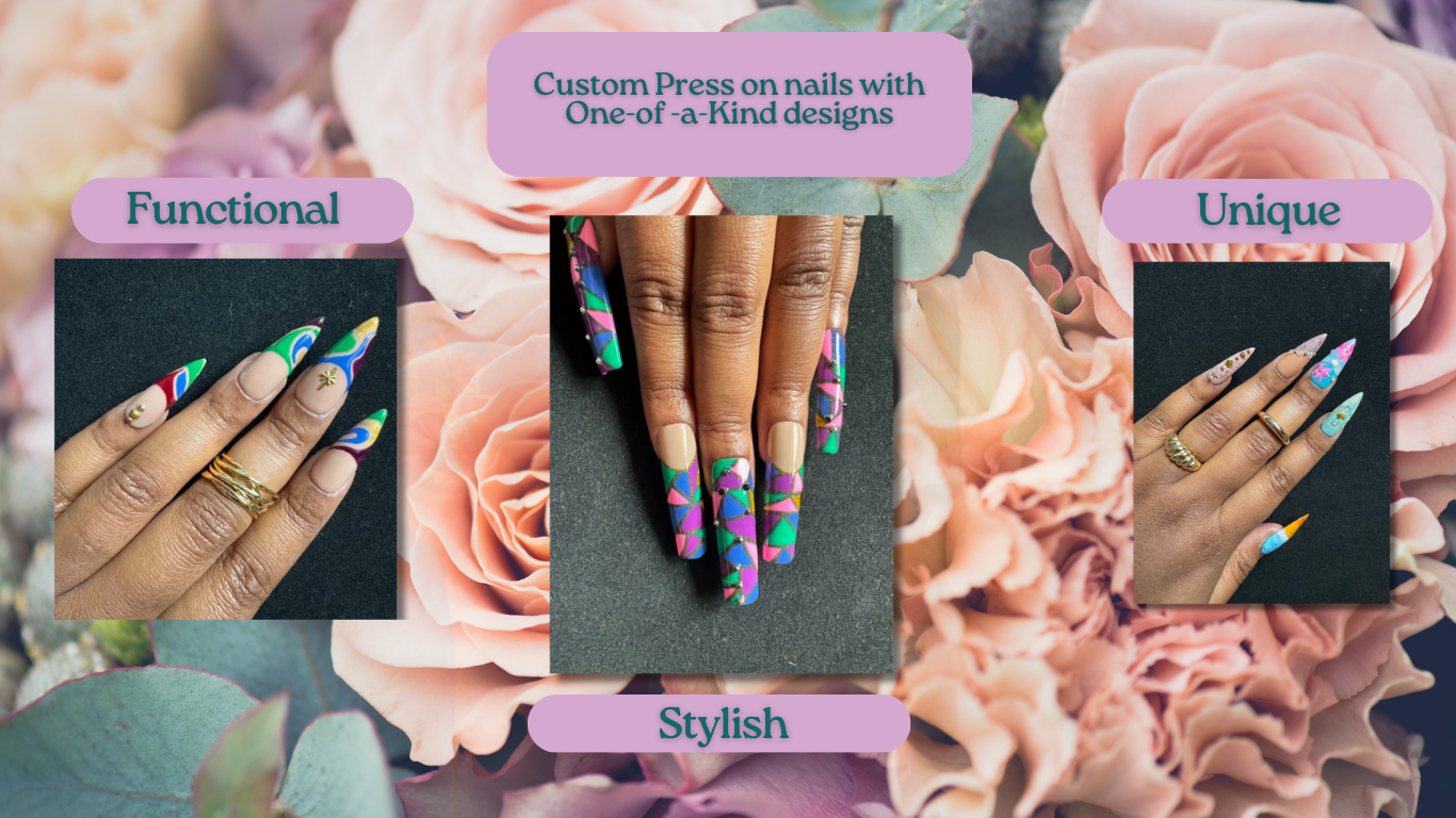 XXL long Geometric style nails